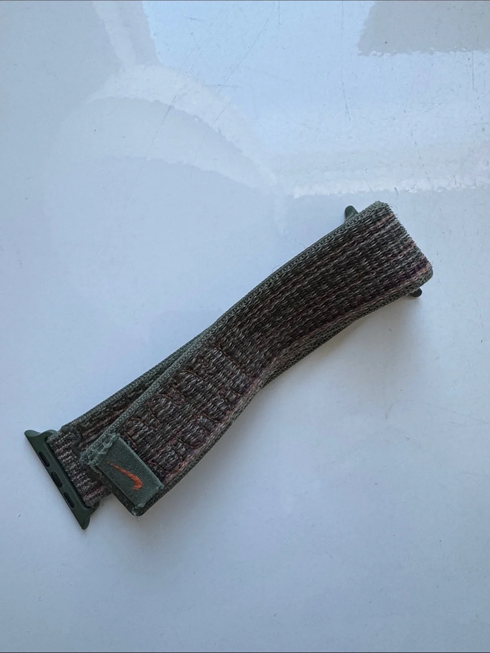 Nike Olive Green Knit Loop Apple Watch Band